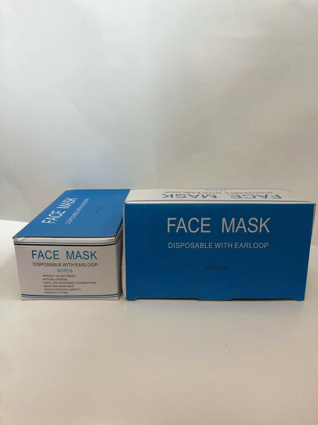 3-Ply Face Mask, 50 pcs